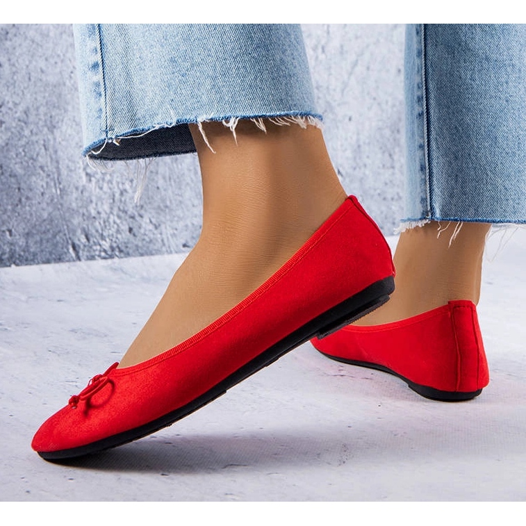 Ballerines rouges à nœud Chandonnet 1