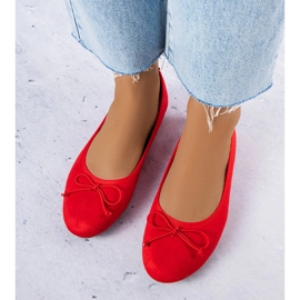 Ballerines rouges à nœud Chandonnet 2