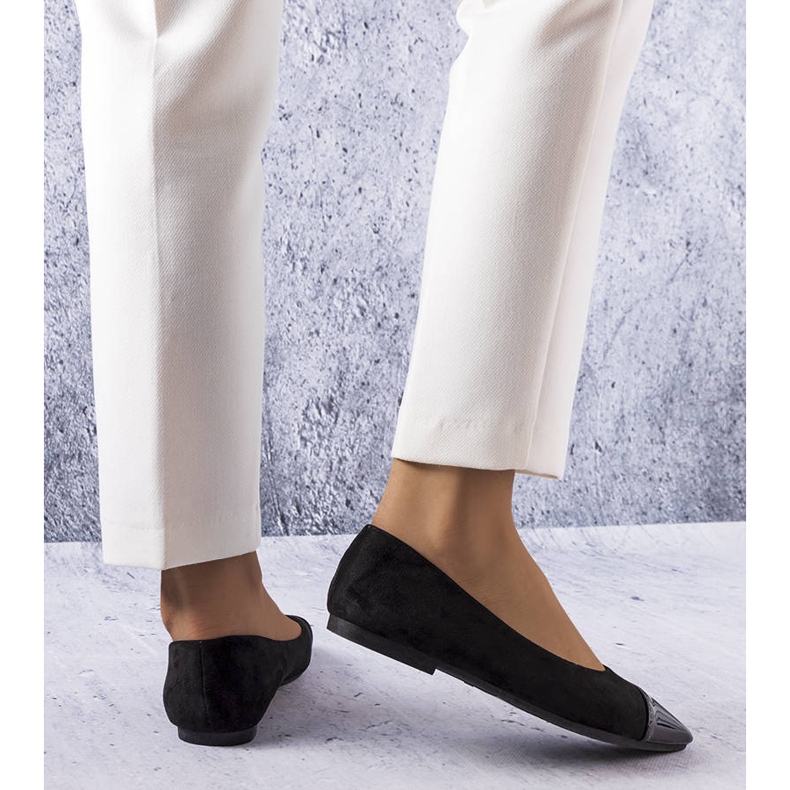 Ballerines vernies noires Thibault 1