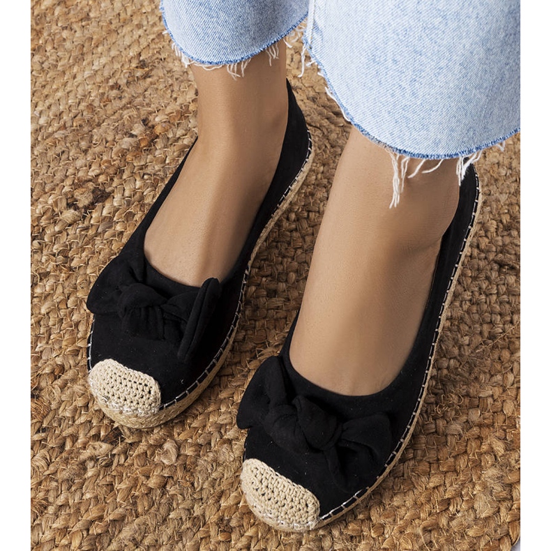 Espadrilles noires à nœud Dorothée le noir 1