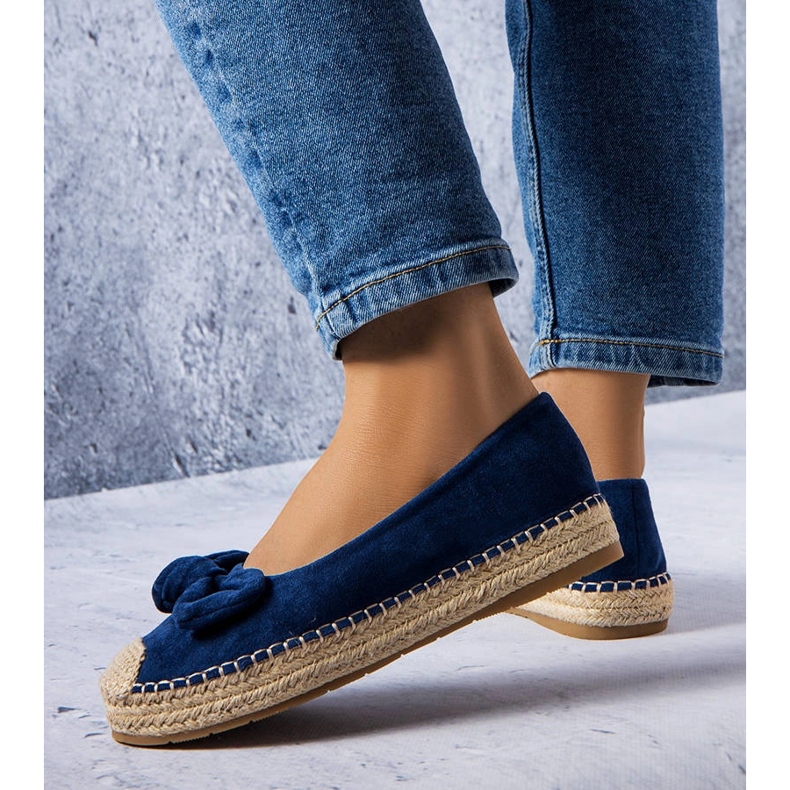 Espadrilles marine à nœud Dorothée bleu 1
