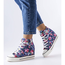 BM Baskets compensées bleu marine Fouquet 1