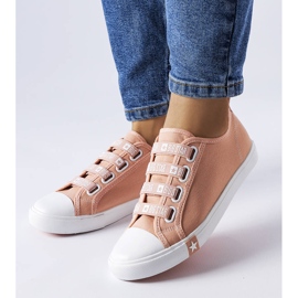 Baskets à enfiler roses Big Star HH274096 1