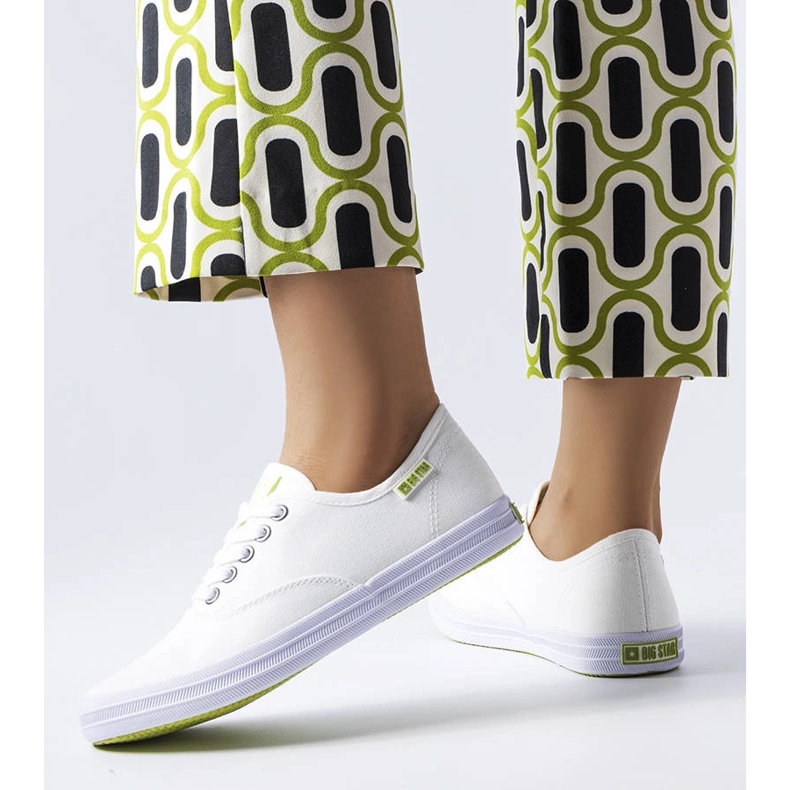 Baskets en tissu blanc Big Star JJ274260 1