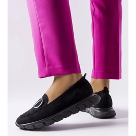 Venezia Baskets à enfiler noires Vincez 1