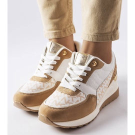Baskets beiges et blanches Mireault 2