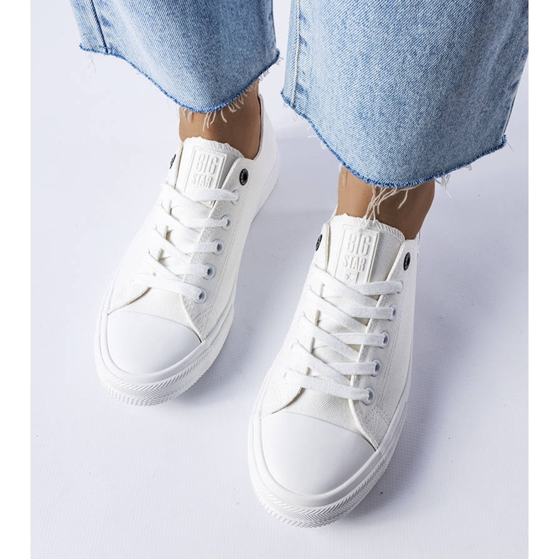 Baskets en tissu blanc Big Star KK274008 1