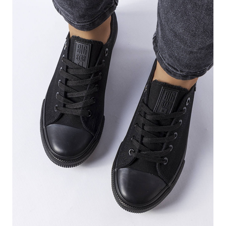 Baskets en tissu noir Big Star KK274009 le noir 1 Baskets en tissu noir Big Star KK274009 le noir 1