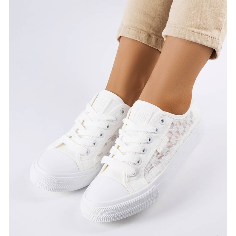 Baskets en maille blanche Big Star LL274071 1