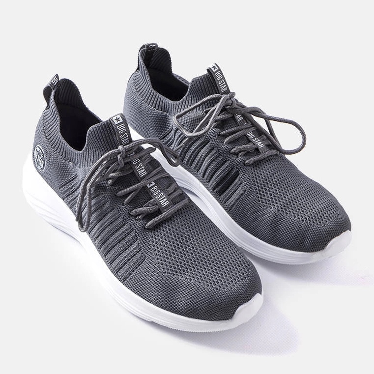 Baskets Big Star grises pour hommes JJ174290 1