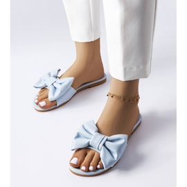 BM Sandales élégantes bleues à nœud Garnier 1