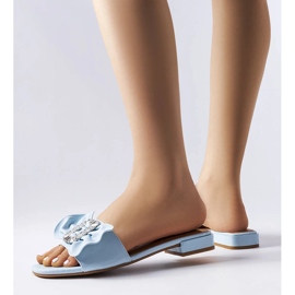 Sandales élégantes bleues avec strass de Fifi 1 Sandales élégantes bleues avec strass de Fifi 1