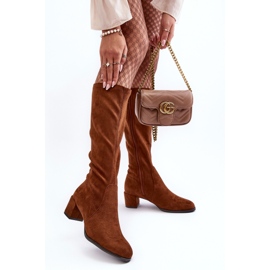 Sergio Leone Bottes classiques en daim marron Harpen brun 3
