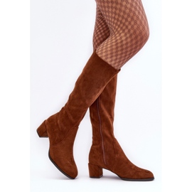 Sergio Leone Bottes classiques en daim marron Harpen brun 1