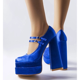 Escarpins bleus à talons Gabriel 1