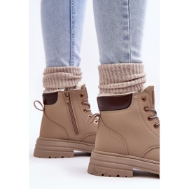 Trappeurs isolés en fourrure pour femmes, Fenan beige foncé 5