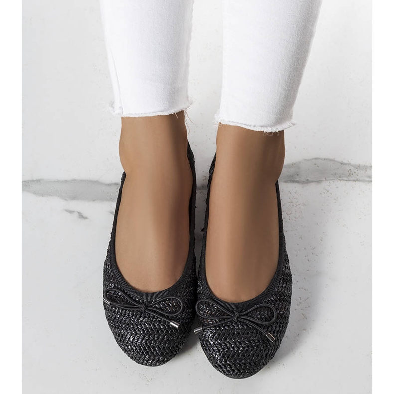 Ballerines Principe noires ajourées 1