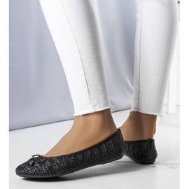 Ballerines Principe noires ajourées le noir 2