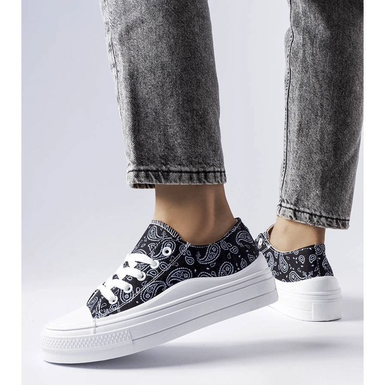 Baskets plateformes noires Bélair 1