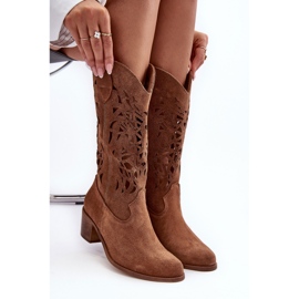 Lewski Shoes Santiags Ajourées En Daim Marron Lewski 3320 brun 2