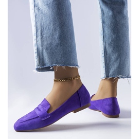 Mocassins violets en éco-daim de Meilleur 1