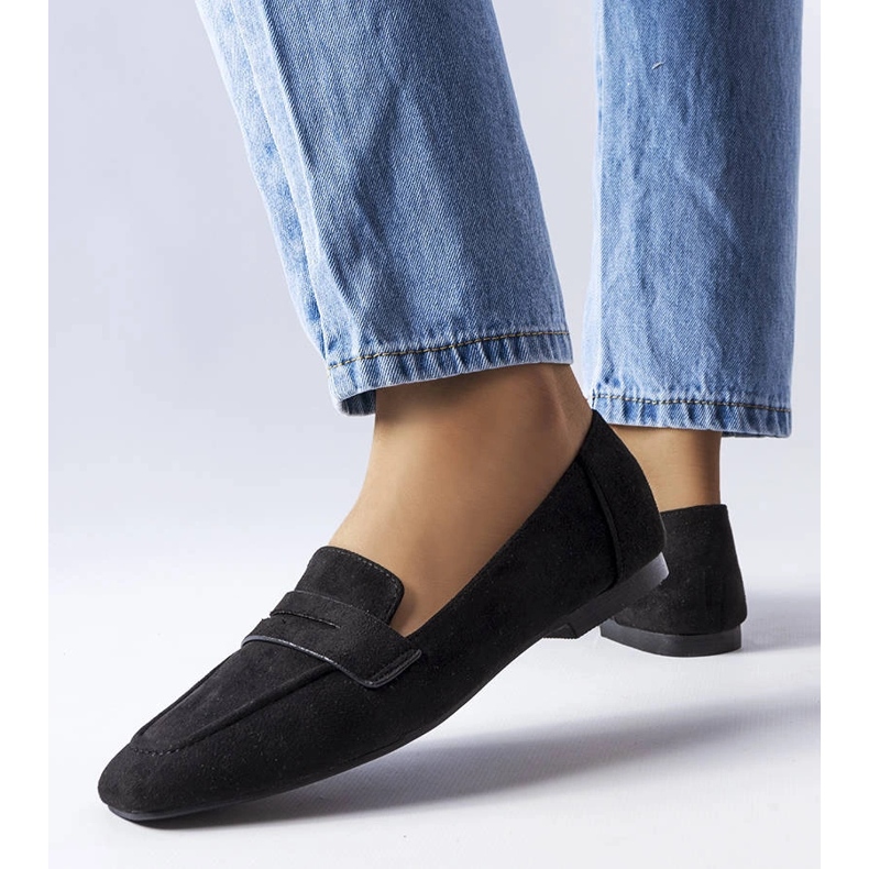 Mocassins noirs en éco-daim de Meilleur 1