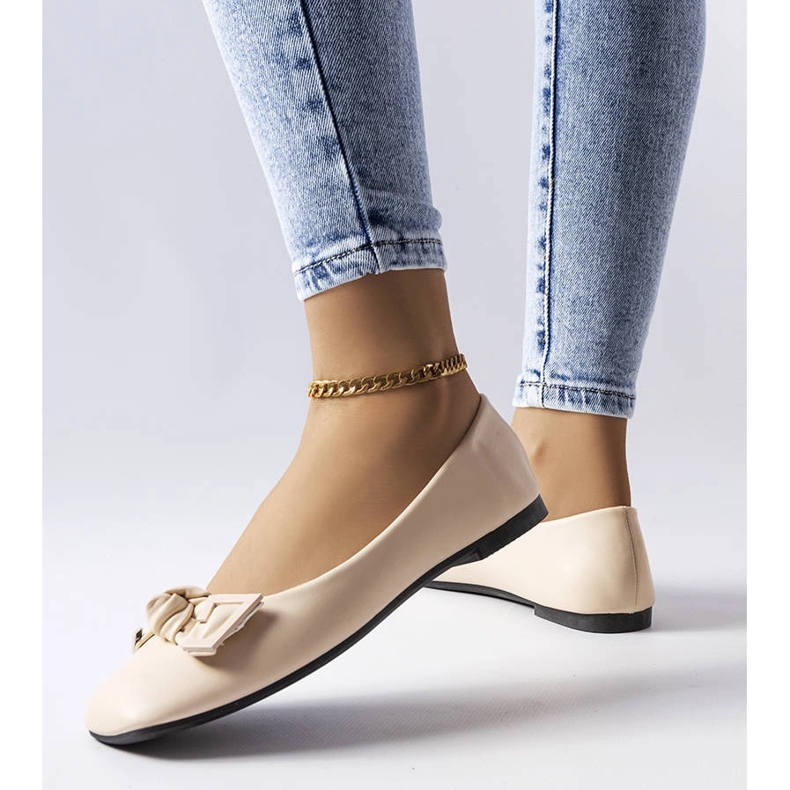 Ballerines beige clair à nœud Tabitha 1