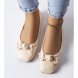Ballerines beige clair à nœud Tabitha 2