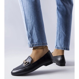 Mocassins noirs à boucle Philip le noir 1