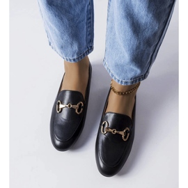 Mocassins noirs à boucle Philip le noir 2