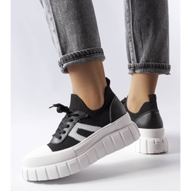 Baskets plateformes noires Charpentier le noir 1