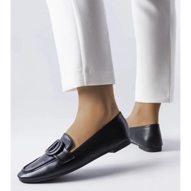 Mocassins noirs Poissonnier le noir 1