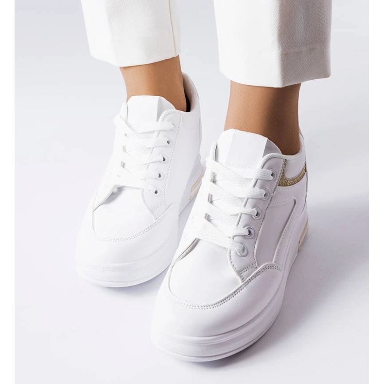 Baskets blanches à empiècements scintillants Bonevil 1