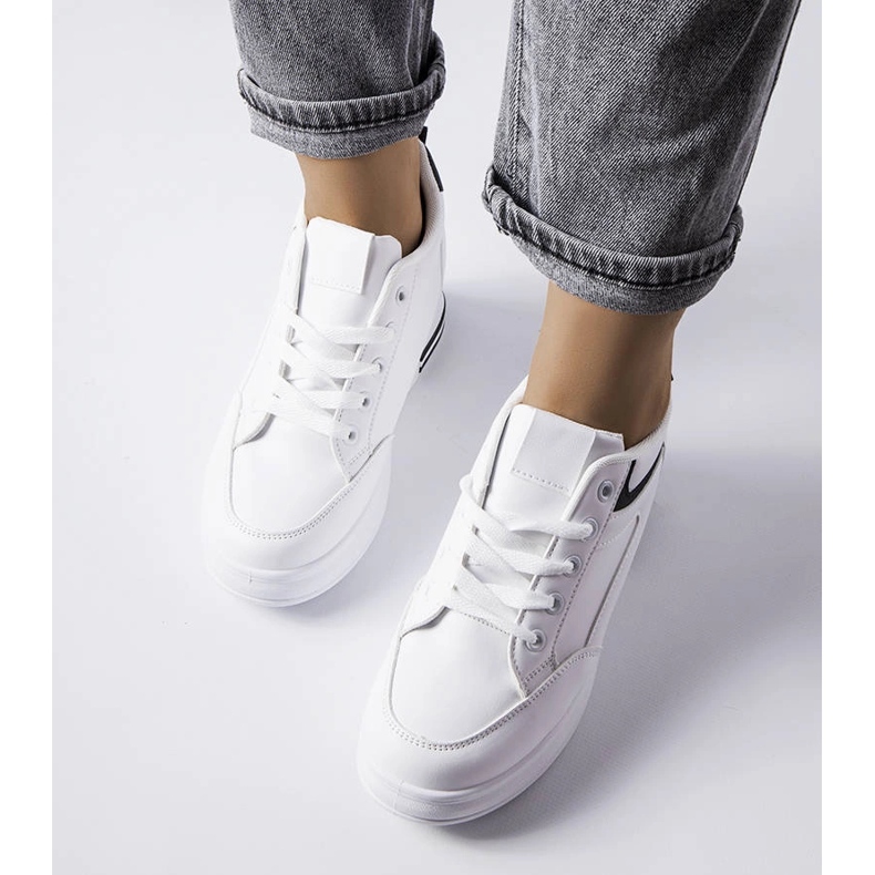 Baskets blanches à empiècements scintillants Bonevil 1