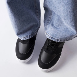 Baskets compensées noires CinqMars 2