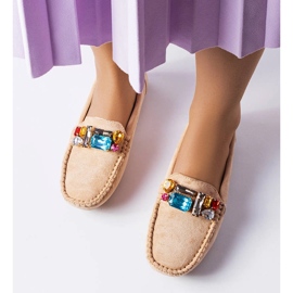 Mocassins beiges avec semelle intérieure en cuir Bertrand 2