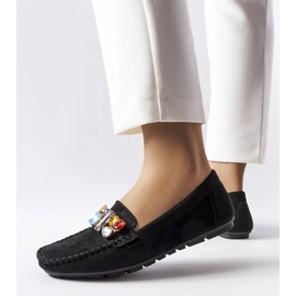 Mocassins noirs avec semelle intérieure en cuir Bertrand le noir 1