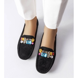 Mocassins noirs avec semelle intérieure en cuir Bertrand le noir 2
