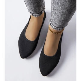 Ballerines en tissu noir Drouin le noir 2