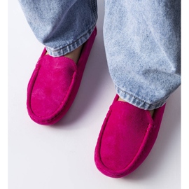Mocassins roses à semelle cuir Souplet 1