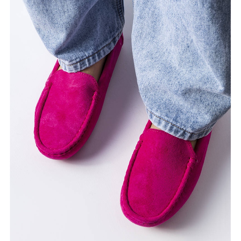 Mocassins roses à semelle cuir Souplet 1