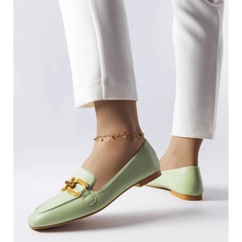 Mocassins boucle vert Rousseau 1