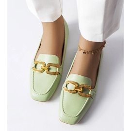 Mocassins boucle vert Rousseau 2