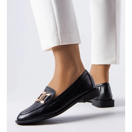 Mocassins noirs à boucle Henrique le noir 1