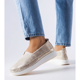 Chaussures ajourées dorées Noruega d'or 1