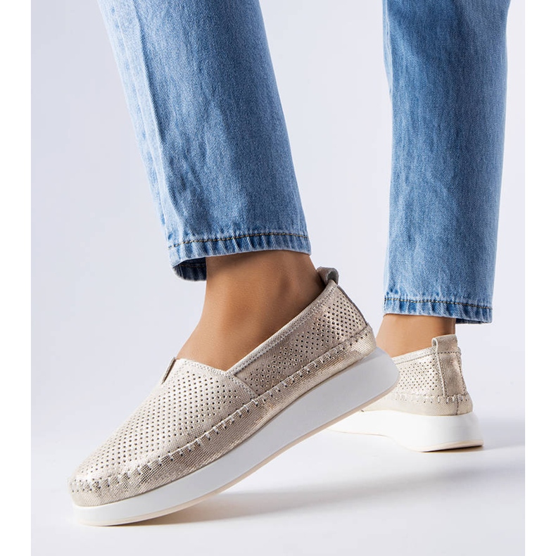 Chaussures ajourées dorées Noruega 1