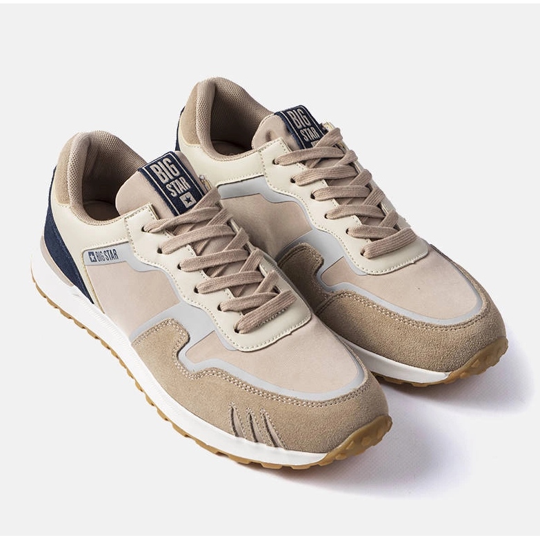 Baskets Big Star en daim beige LL174123 1