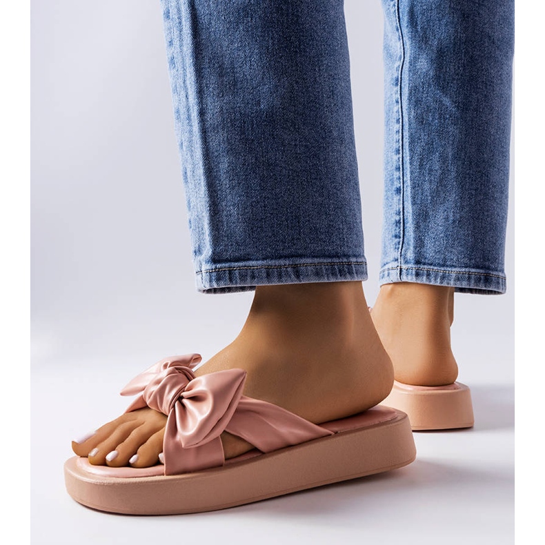 Sandales à plateforme roses avec nœud Edvard 2 Sandales à plateforme roses avec nœud Edvard 2