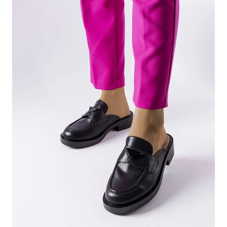 Claquettes noires à bout intégré de Berkshire le noir 1