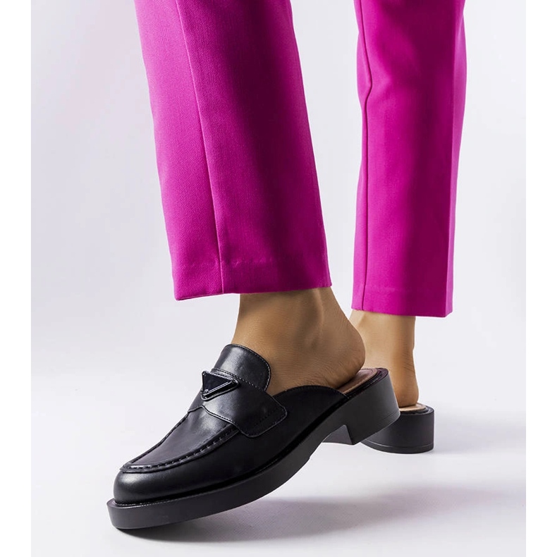 Claquettes noires à bout intégré de Berkshire le noir 2